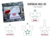 Stickdatei ITH - Schlüsselanhänger Engel Schutzengel - kostenlos für ehrenamtliche Sticker